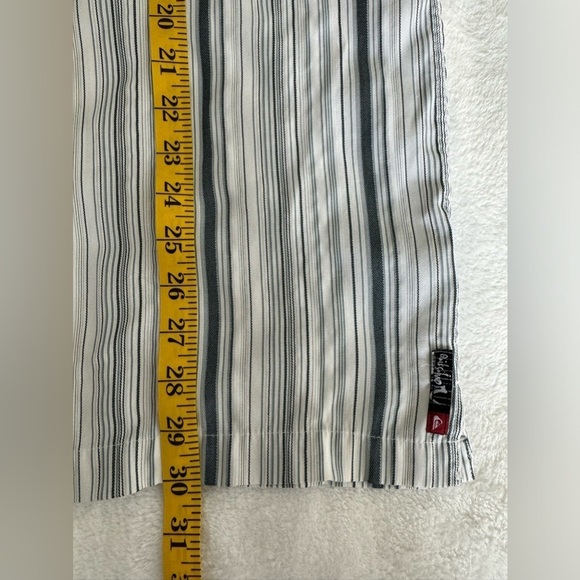 Quicksilver Mens Blue Striped Button‎ Up Size XL/ TG  Short Sleeve - Picture 6 of 8